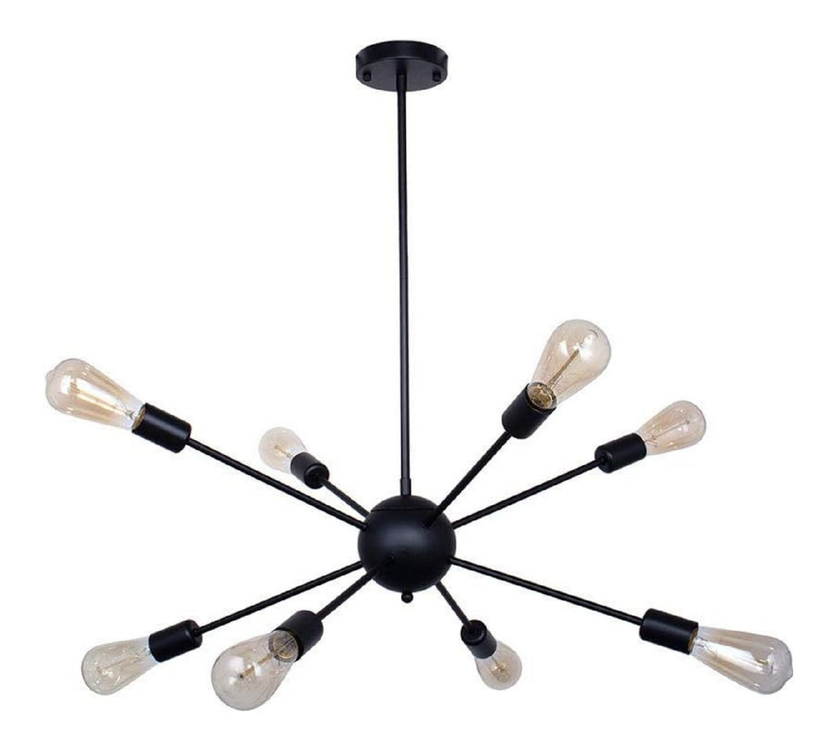 Plafoniera da soffitto Lampadario Sputnik Nero, luci nero