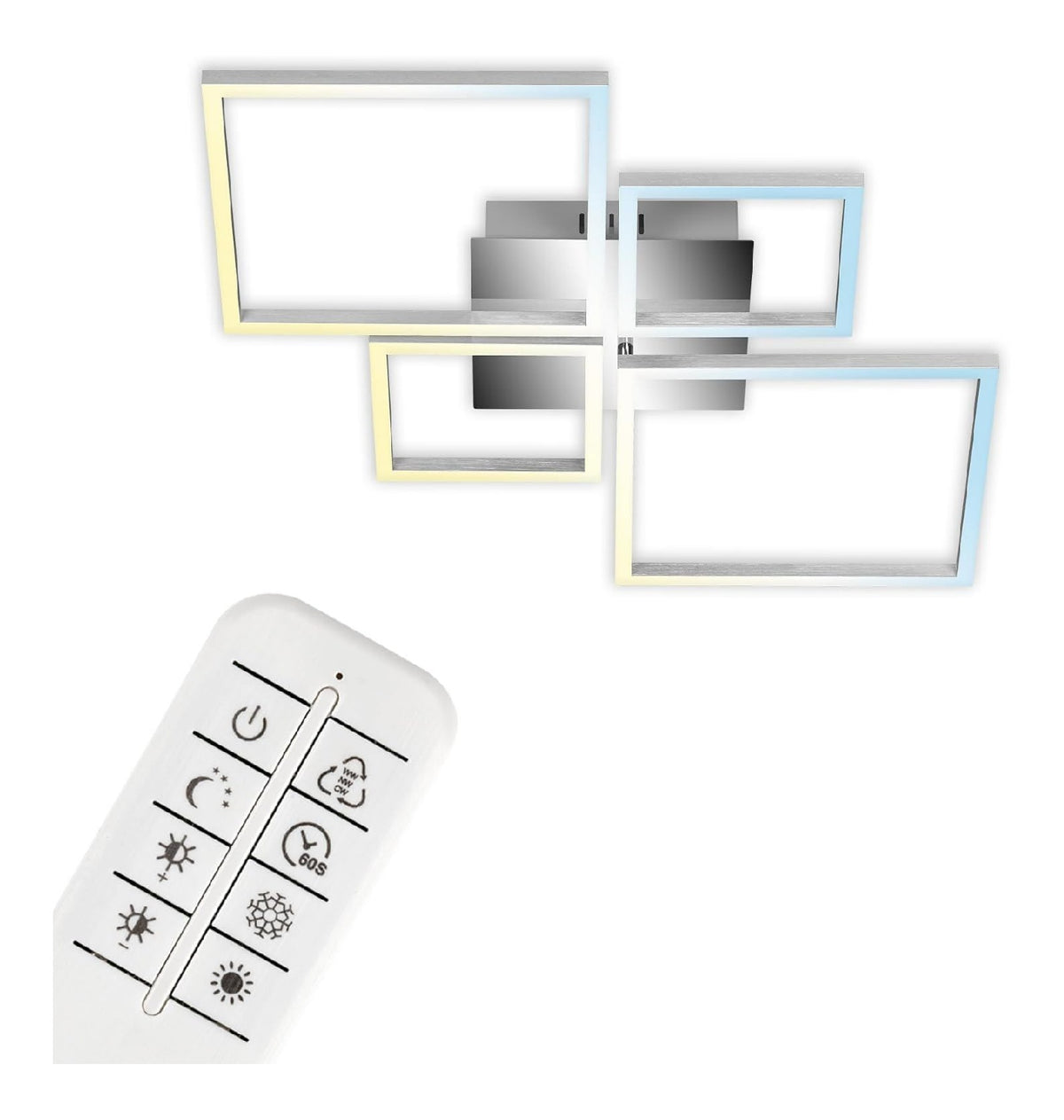 Lampadario decorativo BRILONER Plafoniera soffitto, Lampadario LED, bianco