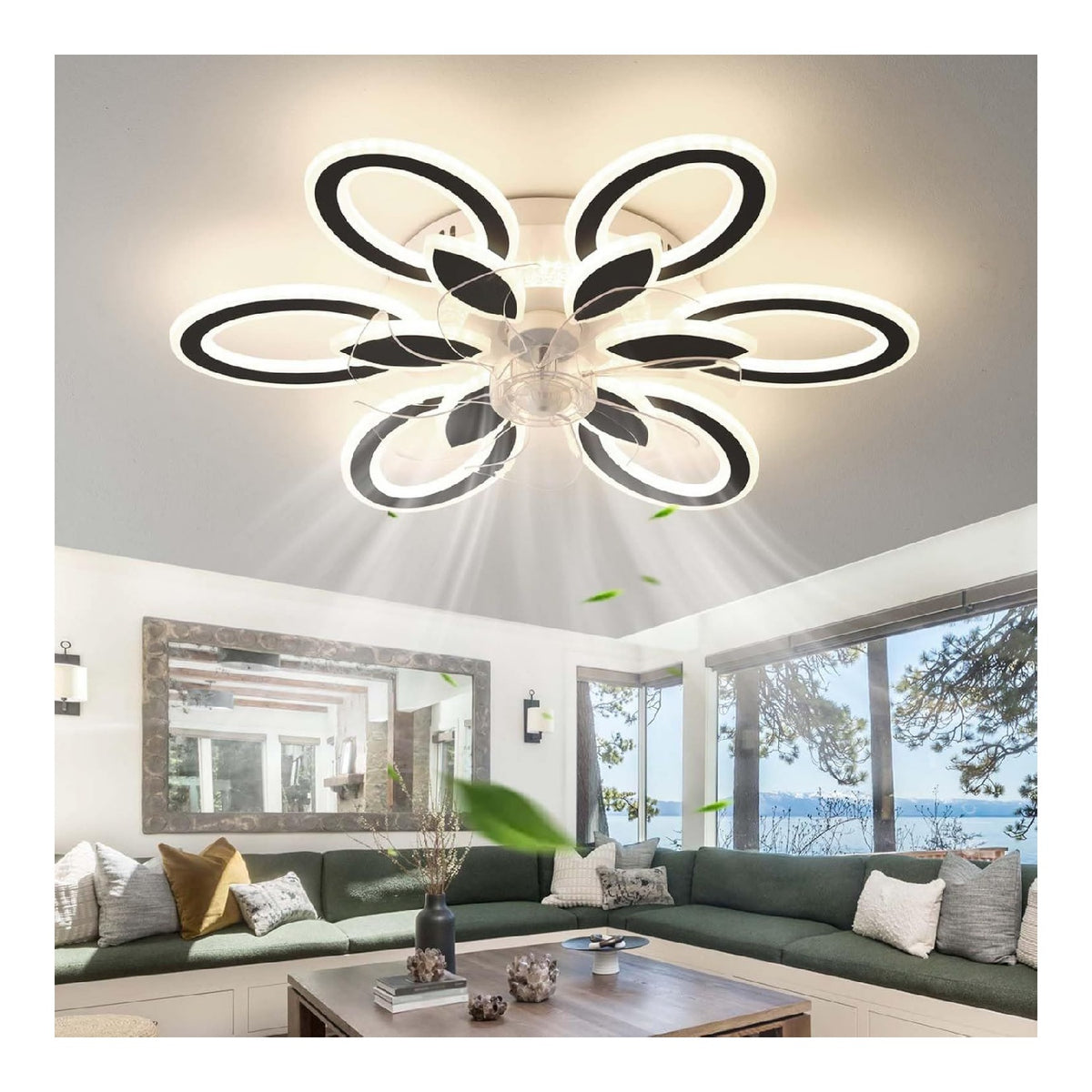 Plafoniera da soffitto 71 cm dimmerabile nero