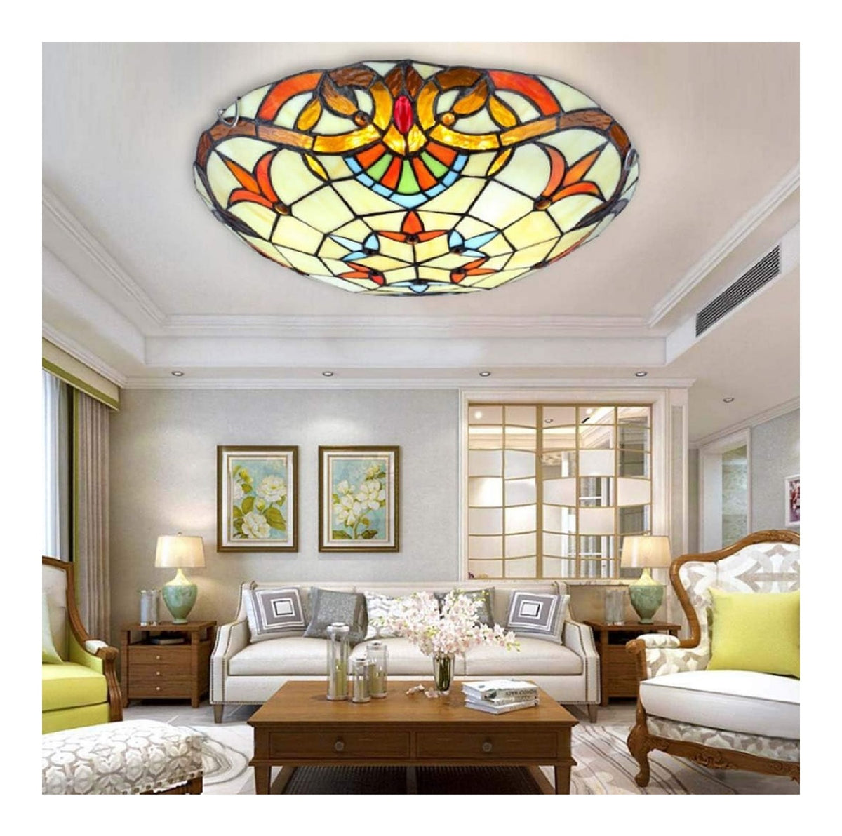 Plafoniera Lampade soffitto Stile Barocco Tiffany
