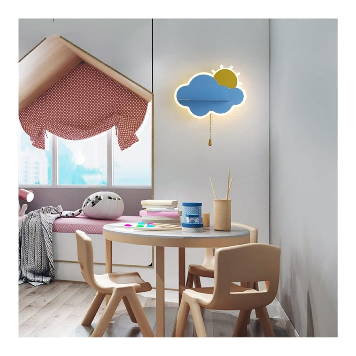 Lampada a sospensione in alluminio LED integrato blu