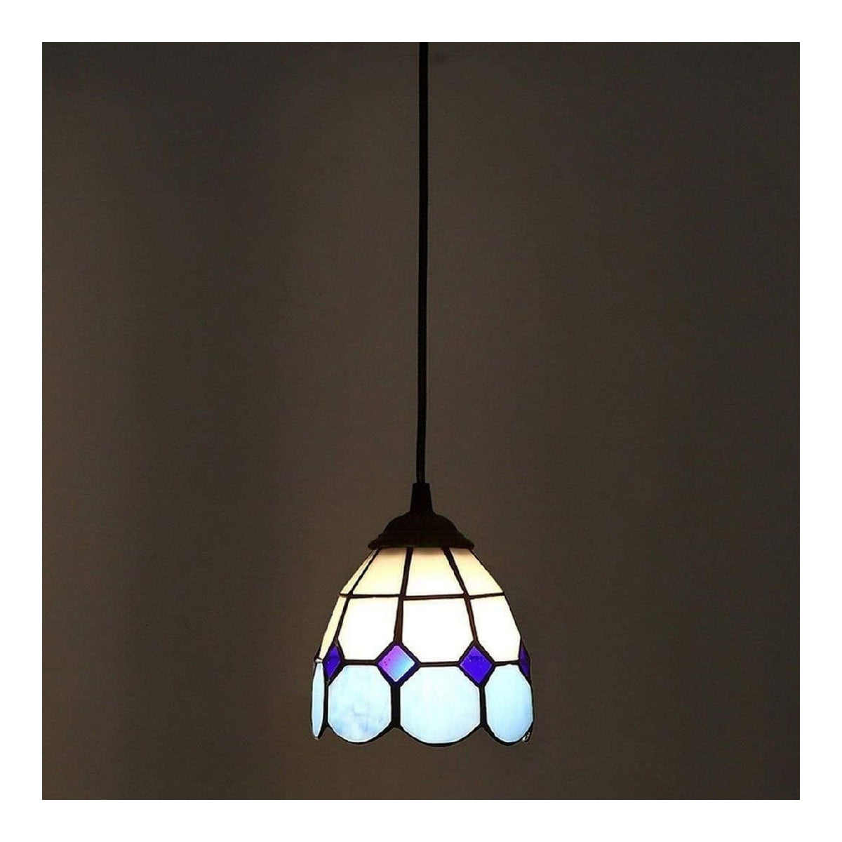 Plafoniera da soffitto regolabile con diffusore in vetro blu