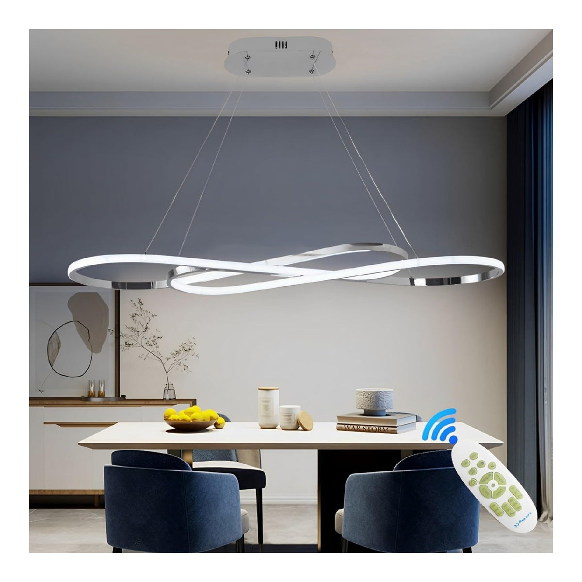 Lampadario decorativo 6 cm in alluminio nero