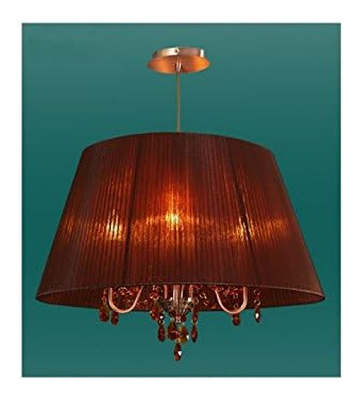 Ciondolo zinco cromato LED integrato nero