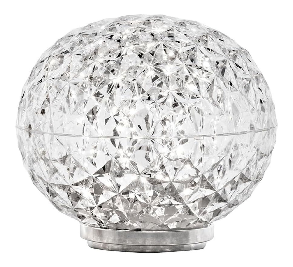 Lampada da tavolo dimmerabile con cristalli trasparente