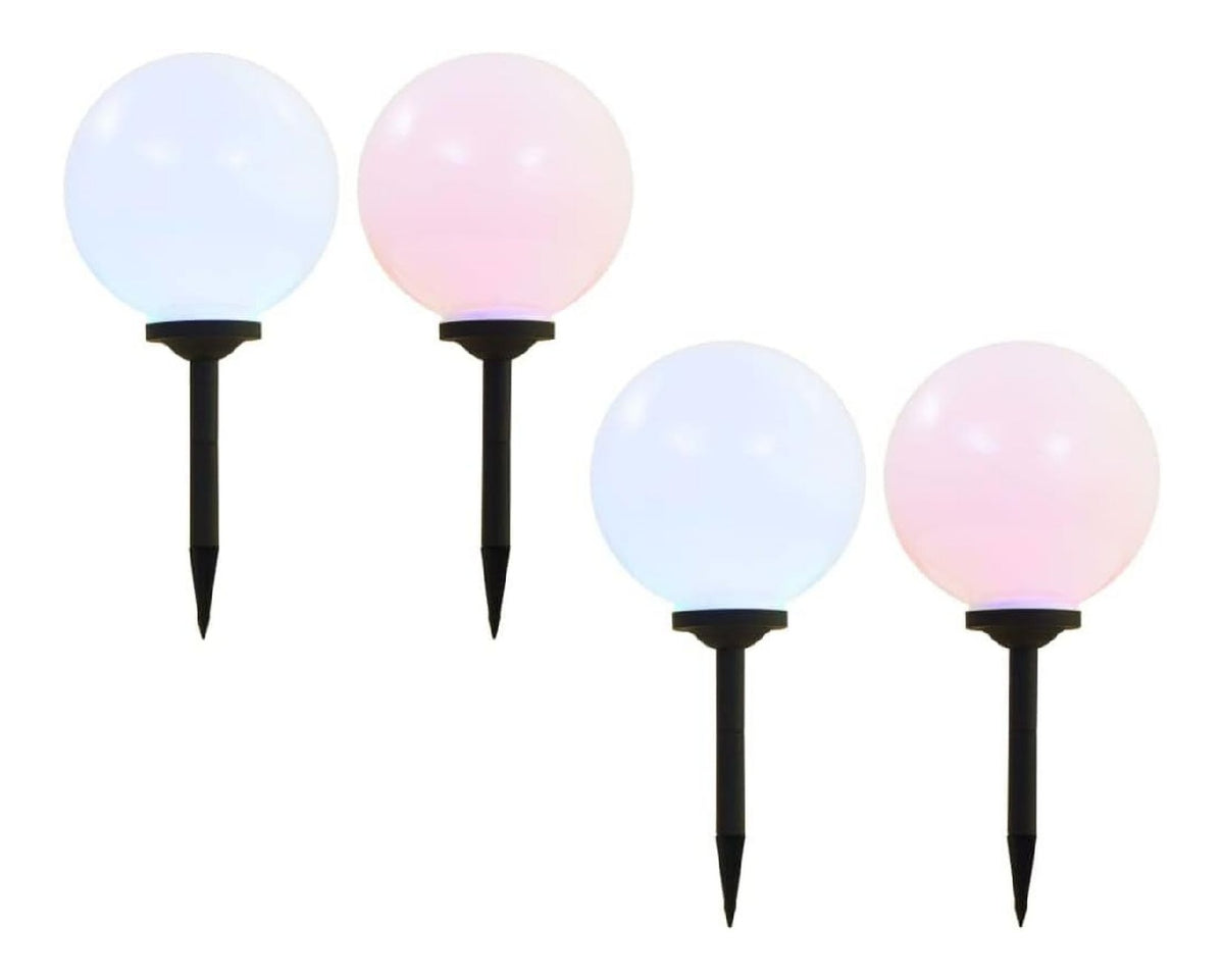 Lampade Solari Esterno Sferiche alimentazione solare LED integrato nero