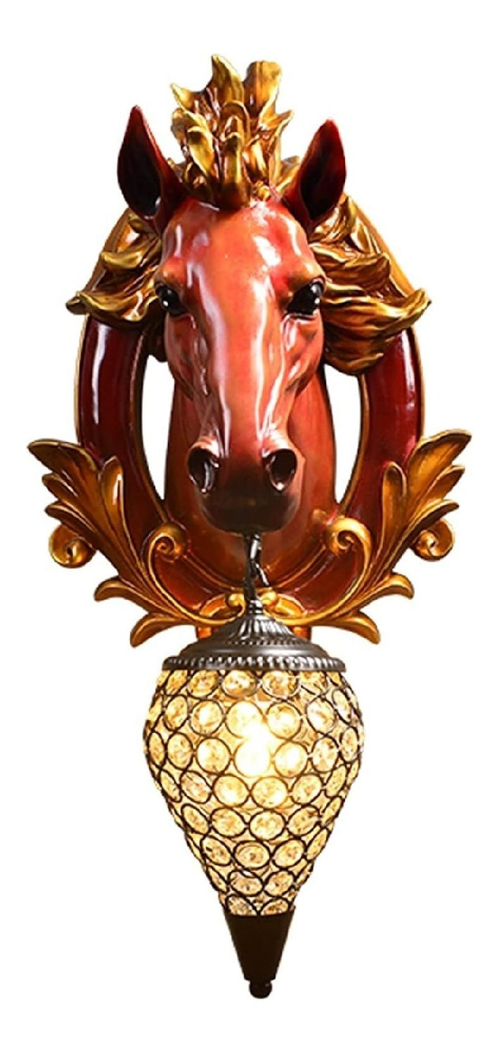 Illuminazione a parete Applique parete/Lampade parete interni Lampada parete Cavallo Testa nero