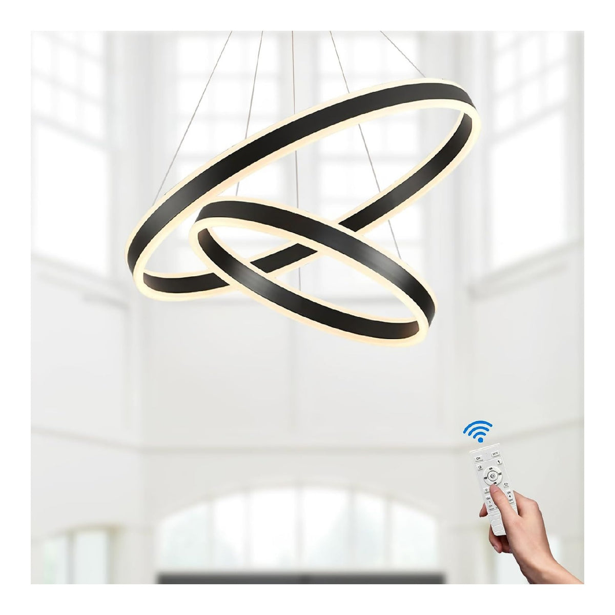 Plafoniera da soffitto dimmerabile regolabile nero dimmerabile 100 cm