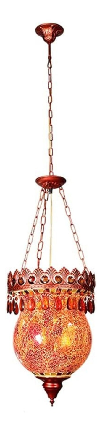 Lampadario decorativo diffusore in vetro bronzo