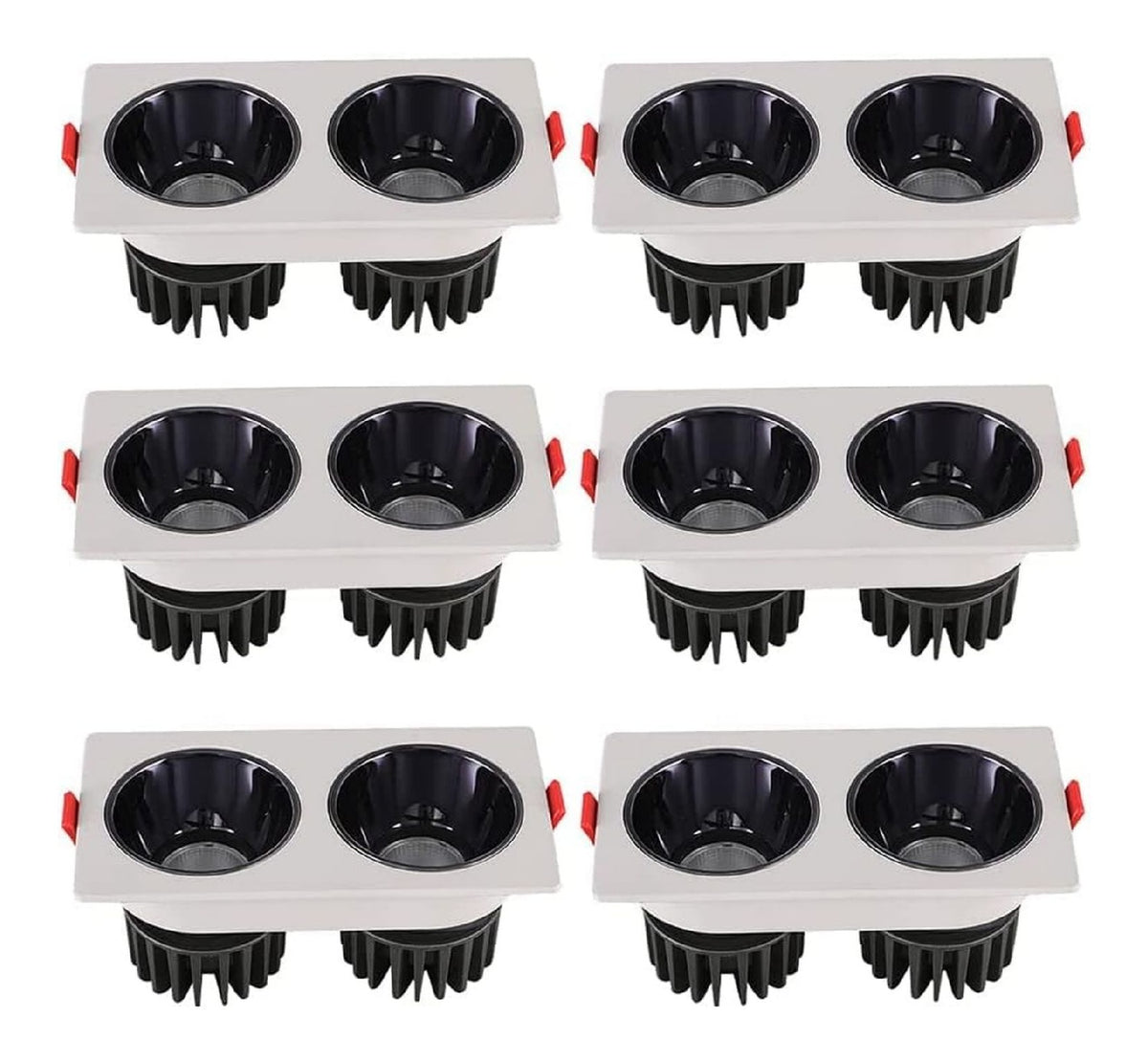 Faretti Doppia Testa Plafoniere Apparecchio in alluminio LED integrato bianco