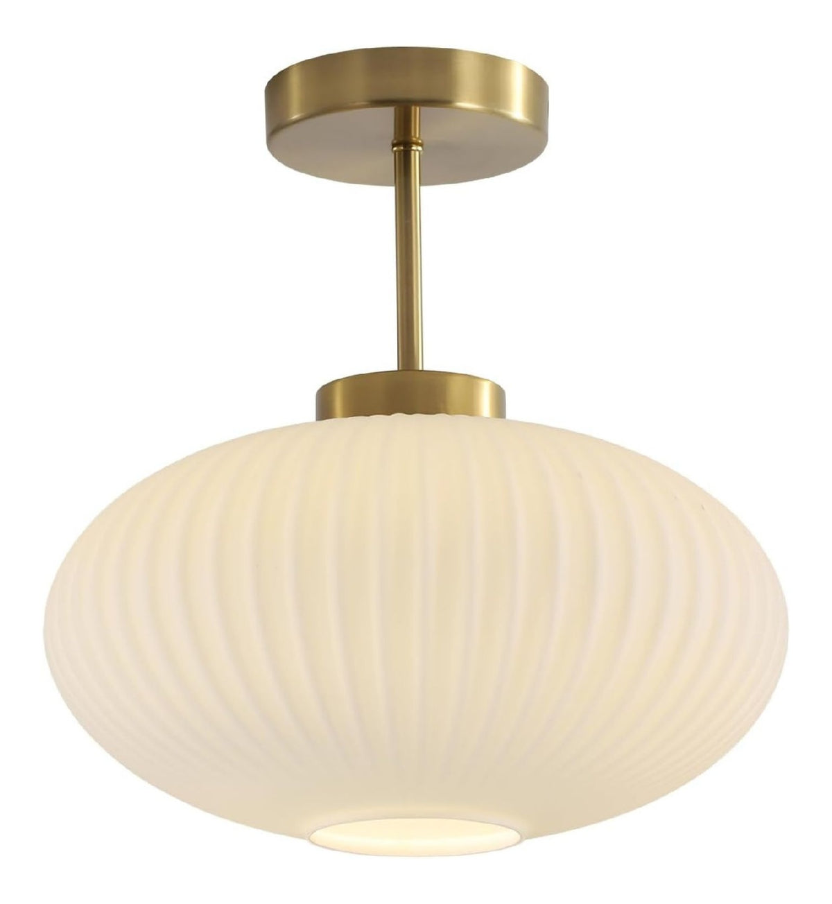 Con diffusore in vetro plafoniera da soffitto finitura ottone oro