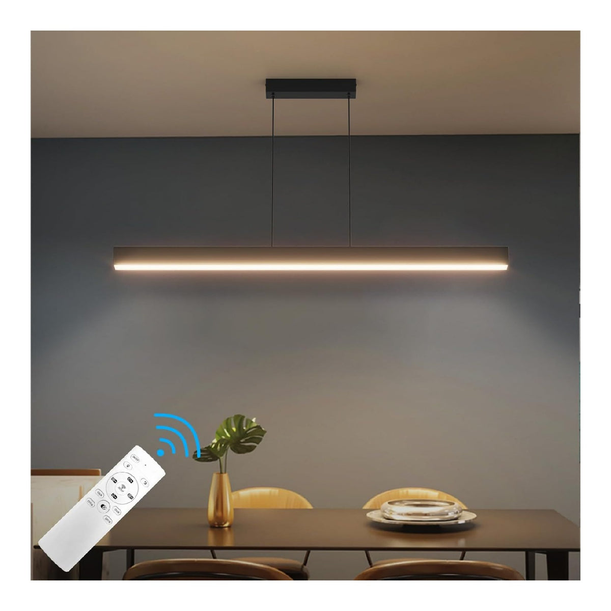 Lampada a sospensione 150 cm dimmerabile nero