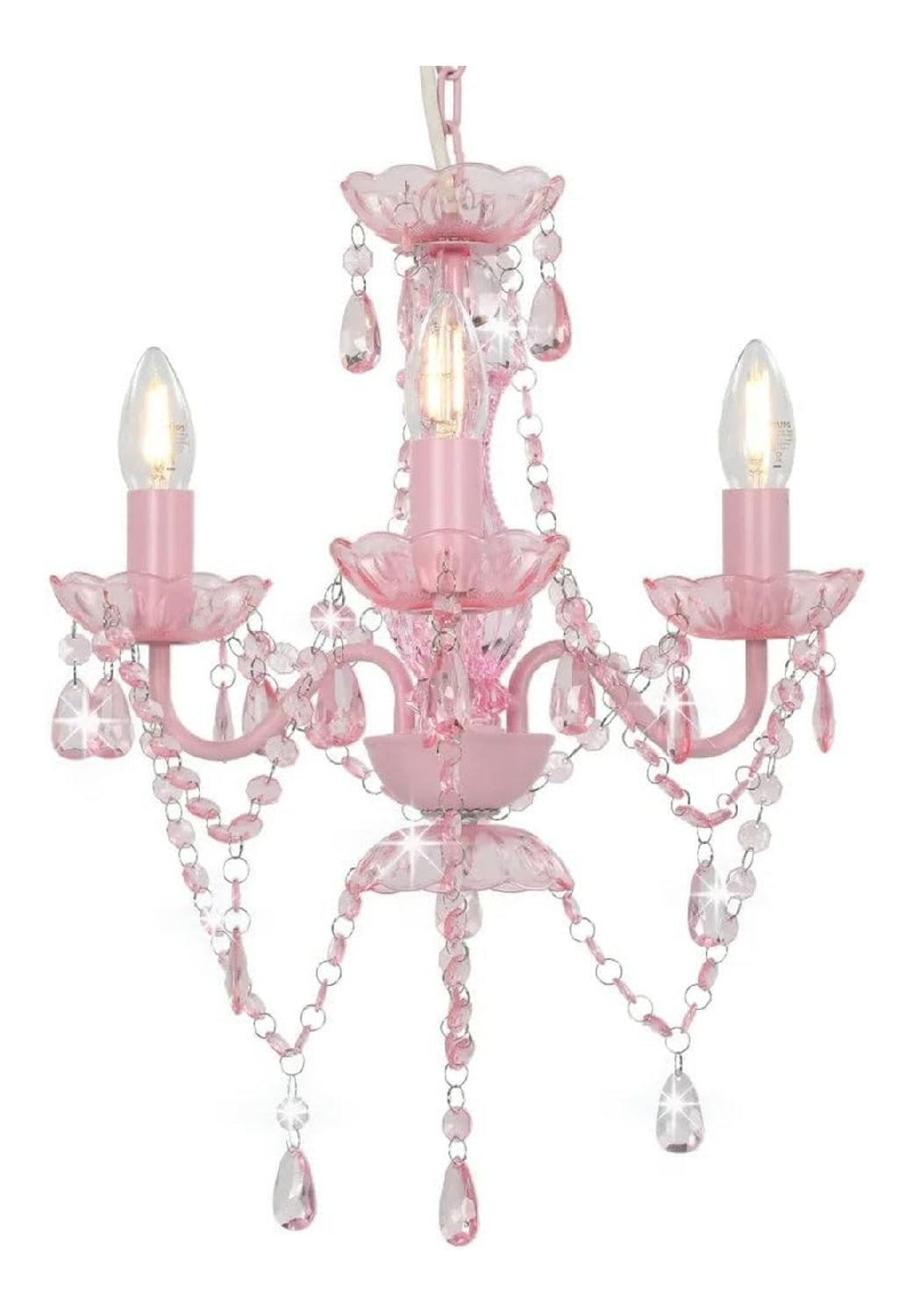 Lampada a sospensione 42 cm struttura in metallo rosa