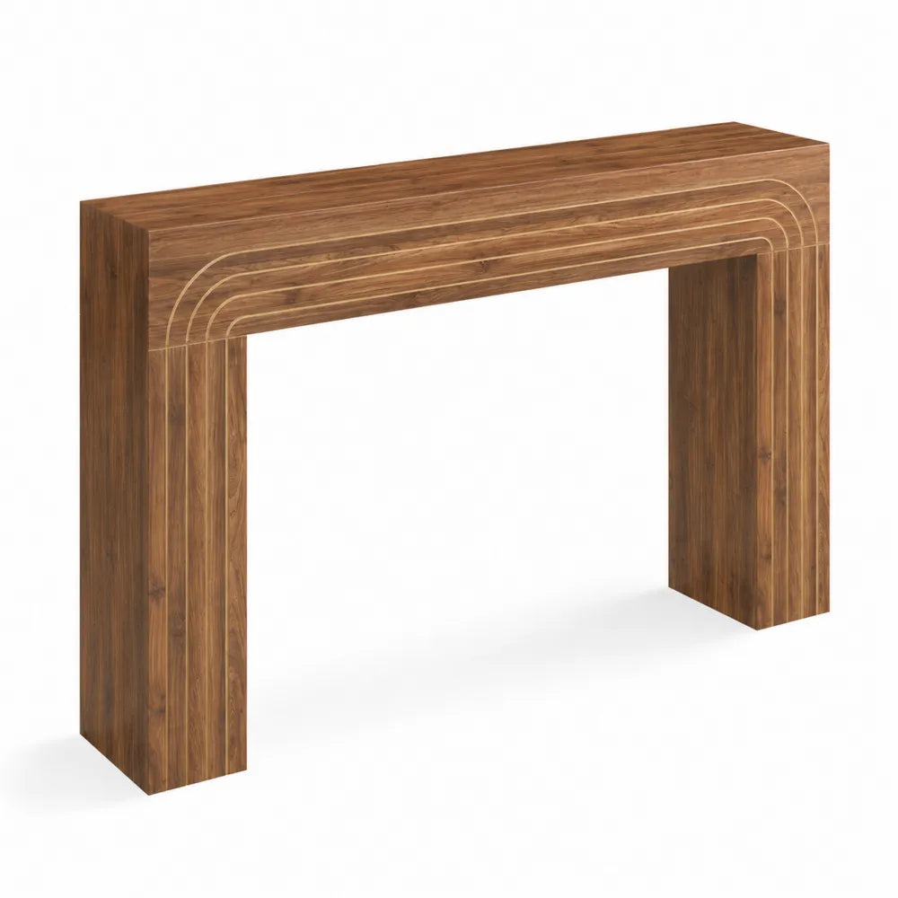Consolle in Legno Massello Marrone 120x30x80