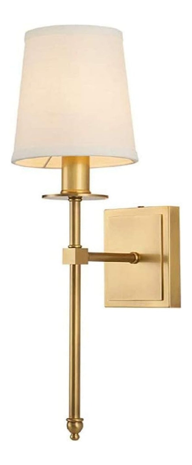 Finitura ottone applique da parete LED integrato bianco