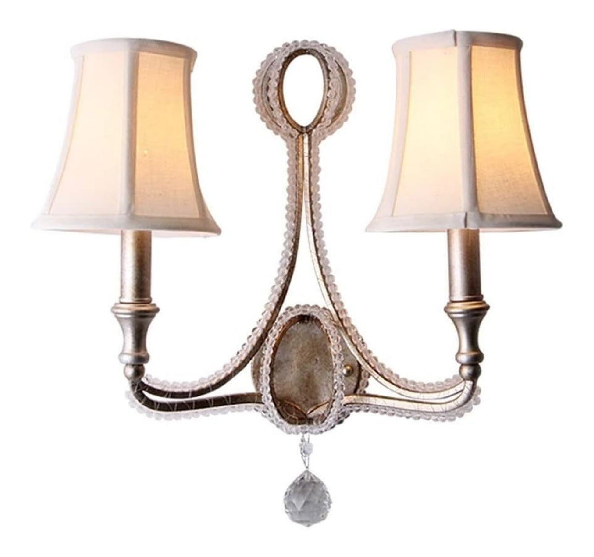 Applique da parete con cristalli stile industriale rame