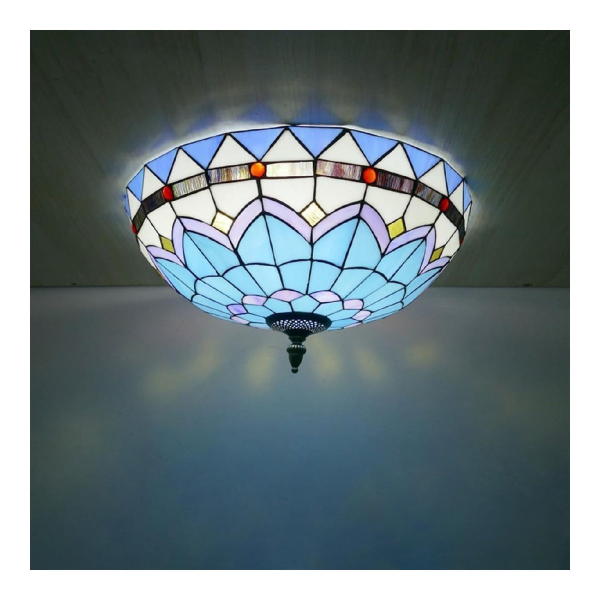 Plafoniera da soffitto diffusore in vetro stile vintage rame