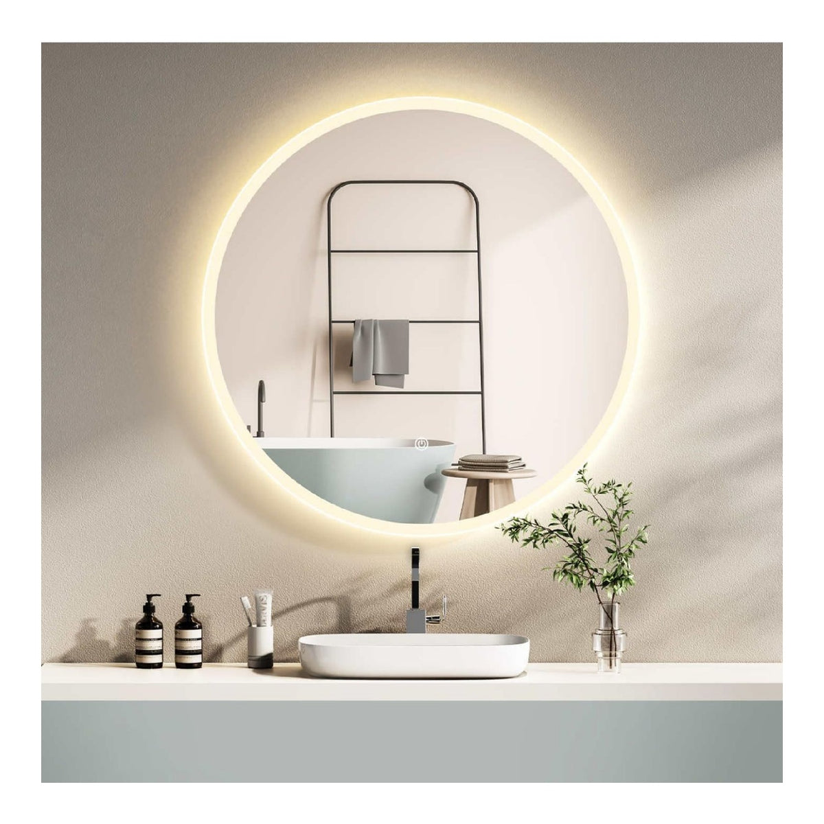 Luce a parete diffusore in vetro LED integrato bianco