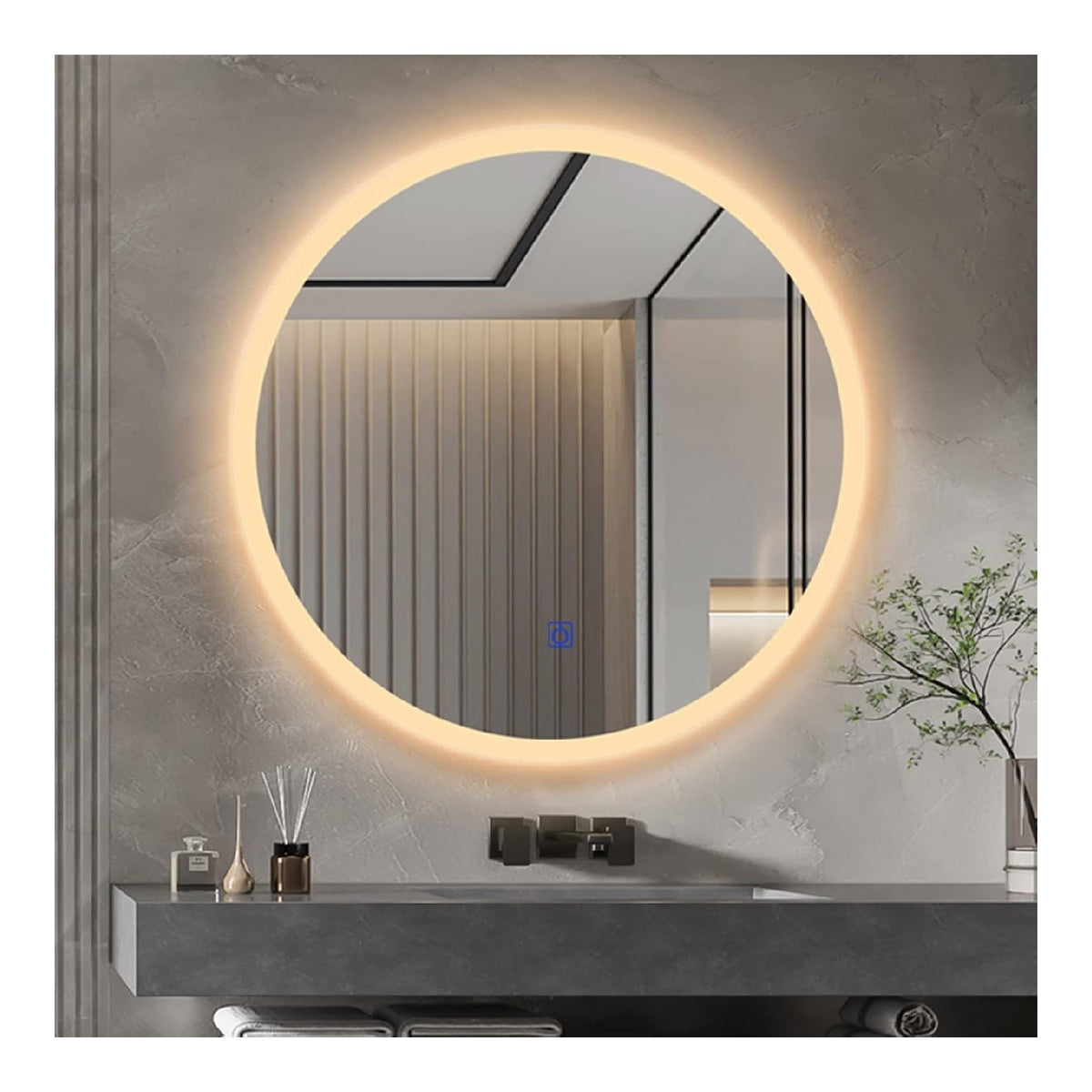 Illuminazione a parete Specchio LED, Specchio Bagno Antiappannamento bianco