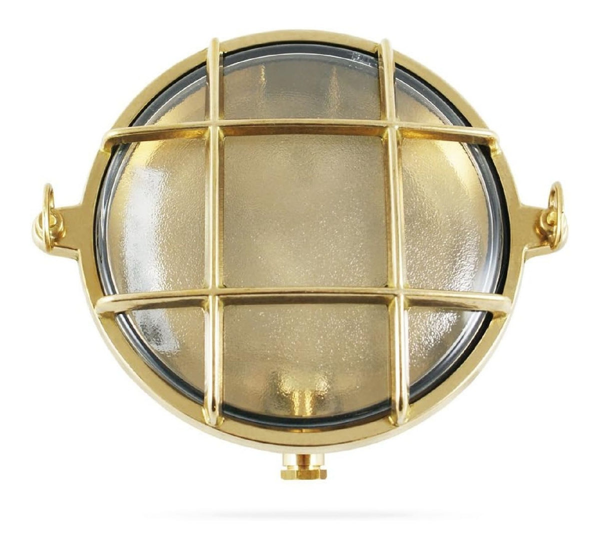 Foresti Suardi Lampada Rotonda Stile con diffusore in vetro finitura ottone ottone