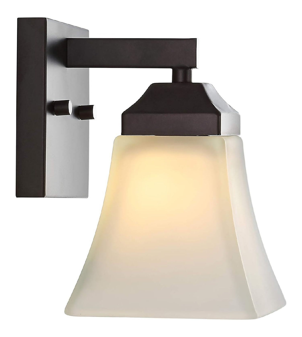 JONATHAN Staunton luce ferro/vetro, moderna dimmerabile con diffusore in vetro nero