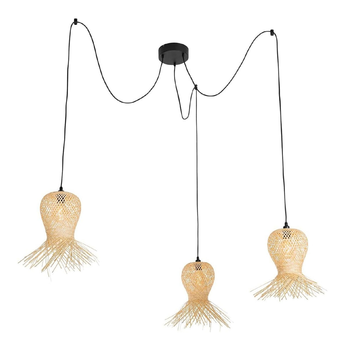 Lampada a sospensione 132 cm dimmerabile nero