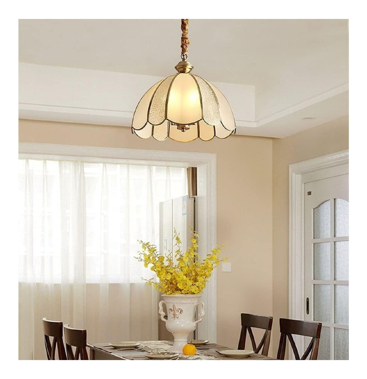 Lampadario da soffitto Dealnt Ombrello Tutto Rame Lampadario rame