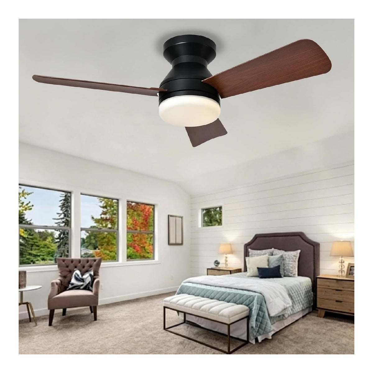 Ventilatore da soffitto con luce regolabile con telecomando oro regolabile