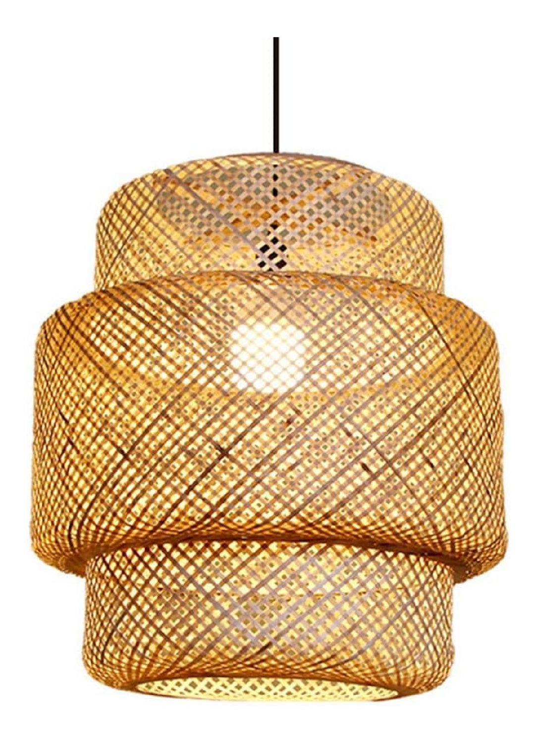 Lampadario decorativo paralume in tessuto stile industriale rame