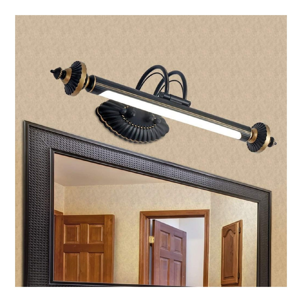 Applique da parete 76 cm LED integrato nero