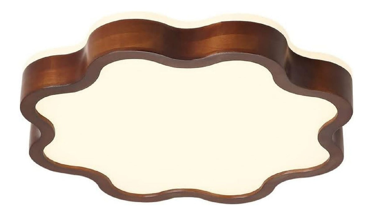 Dimmerabile plafoniera da soffitto dettagli in legno nero