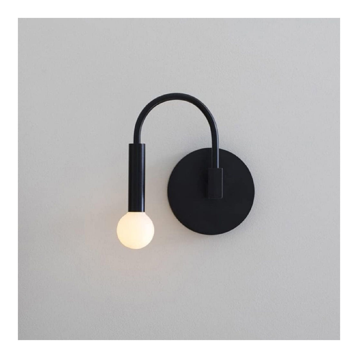 Lampadina struttura in metallo nero Applique parete vintage Illuminazione