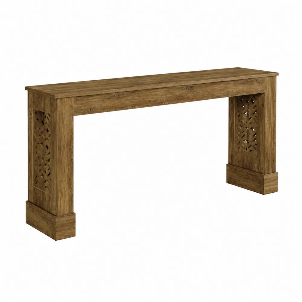 Consolle rettangolare in legno di quercia