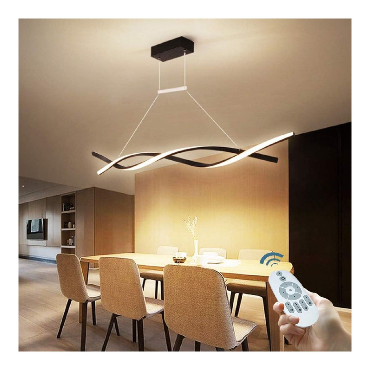 Plafoniera da soffitto dimmerabile regolabile nero con telecomando in alluminio
