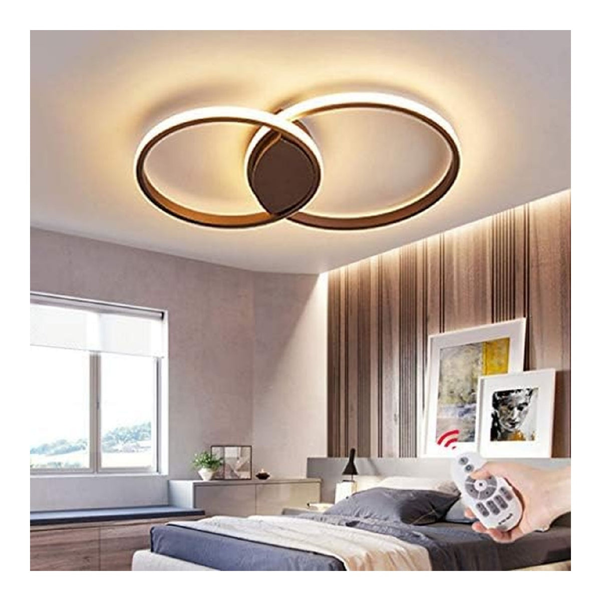 Plafoniera da soffitto regolabile con telecomando marrone