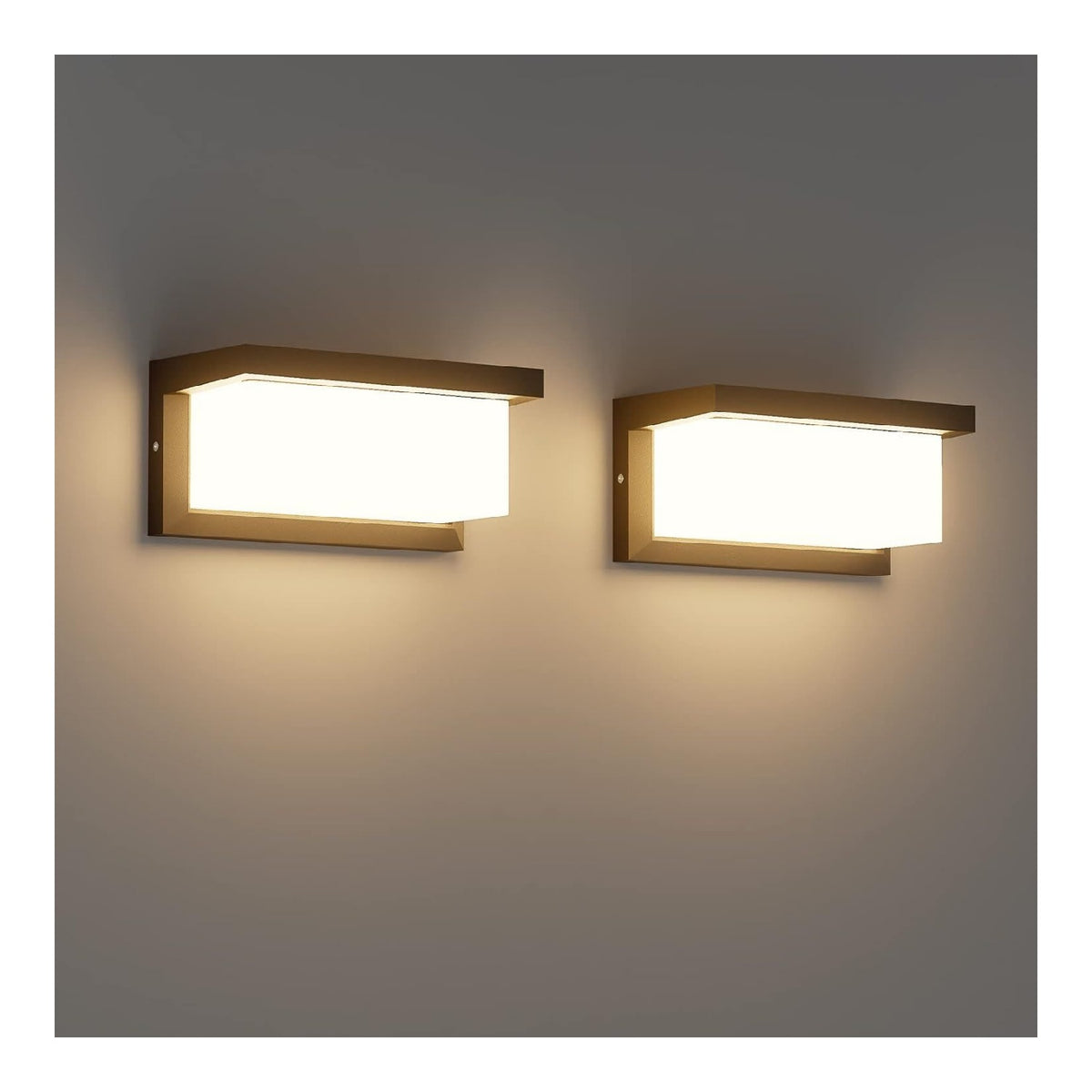 Lampada da parete Klighten pezzi applique esterno, impermeabile bianco
