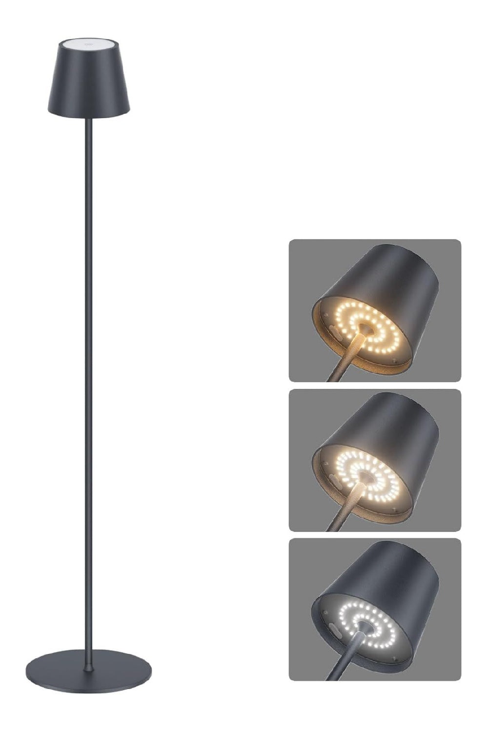 Lampada da terra LED integrato dimmerabile antracite