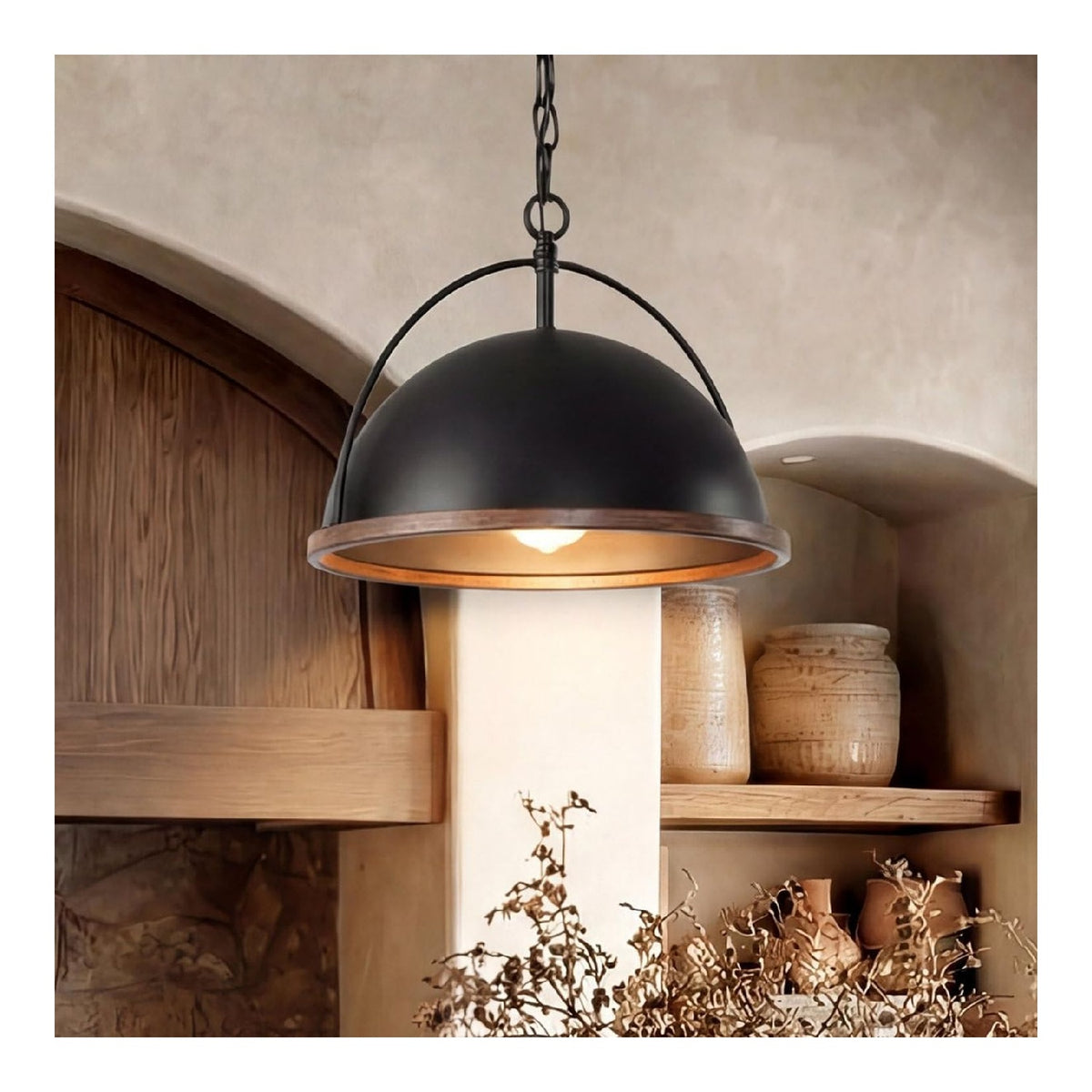Plafoniera da soffitto 33 cm regolabile nero