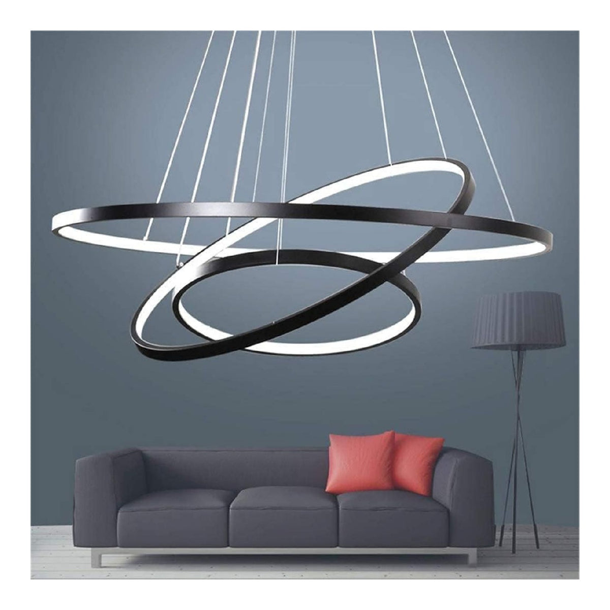 Plafoniera da soffitto dimmerabile regolabile nero dimmerabile 60 cm