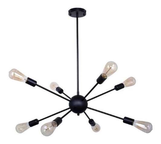 Plafoniera da soffitto Lampadario Sputnik Nero, luci nero