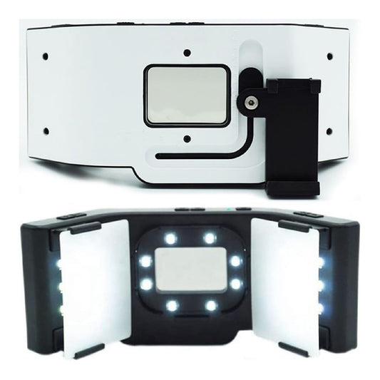 Luce video LED regolabile nero
