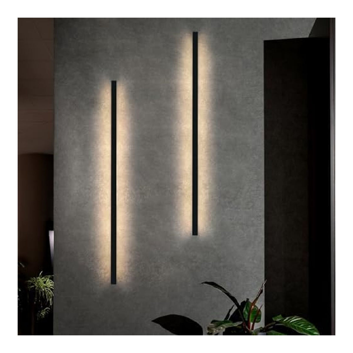 Applique da parete dimmerabile linea minimalista nero
