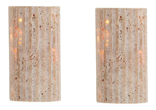 Applique da parete Lampada parete pietra naturale Home nero