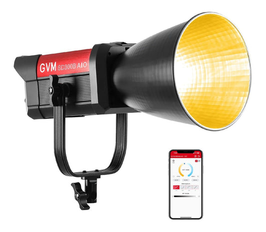 Luce video LED regolabile in alluminio bianco