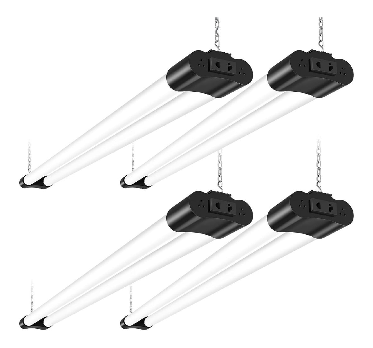 Plafoniera da soffitto 115 cm LED integrato nero