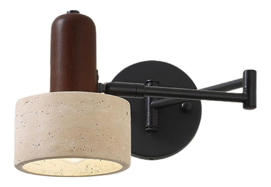 Lampada da parete nero regolabile stile minimalista