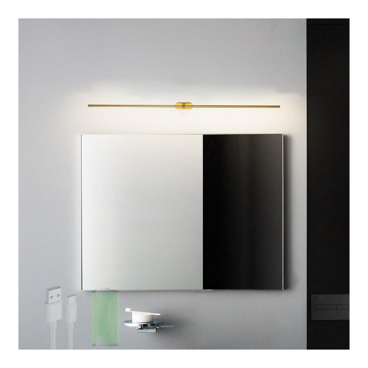 Applique da parete Lampada Parete Ricaricabile Specchio Bagno