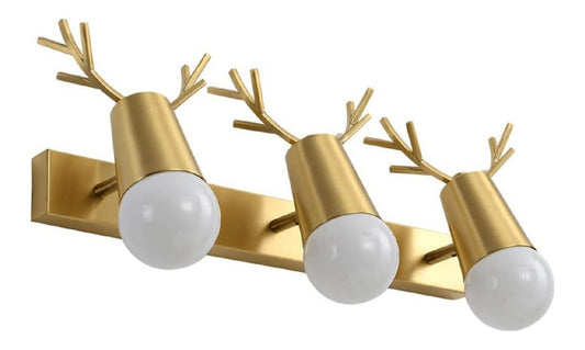 Lampadina oro Applique parete specchio bagno