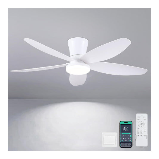 Ventilatori da soffitto LED integrato dimmerabile bianco
