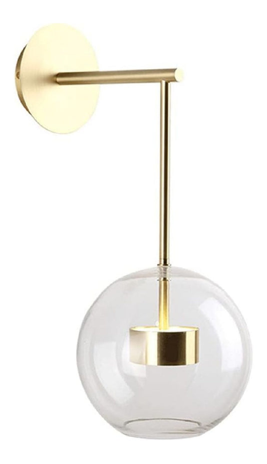 Lampada da parete Applique parete moderna Paralume sfera oro